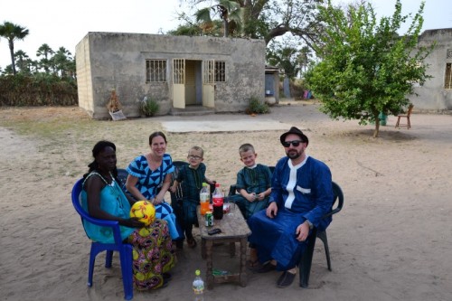 Then it was time to head out to celebrate with our African family out at their village.