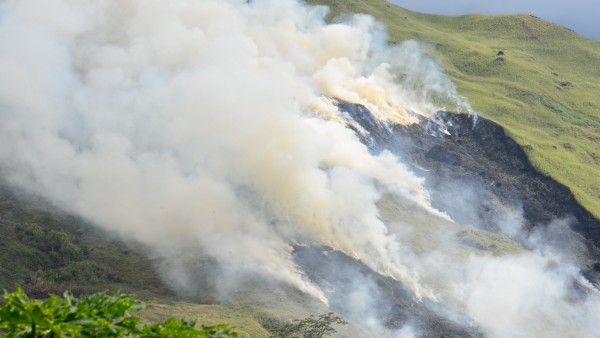 Dinangat hill on fire